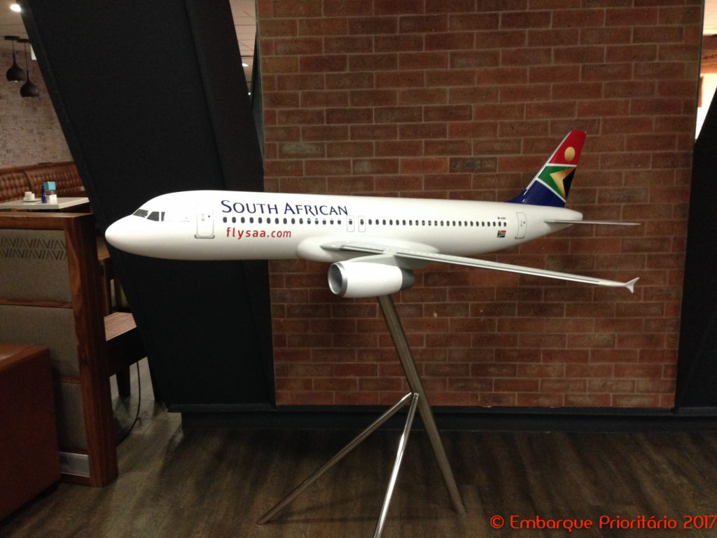 Via Platinum Lounge da South African Airways no aeroporto de Johannesburgo