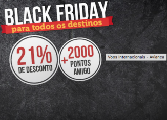 Avianca Brasil anuncia passagens aéreas com 21% de desconto na Black Friday
