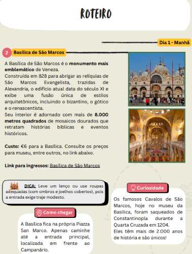 Roteiro Veneza- Detalhes