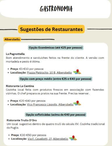 Restaurantes Aconselhados